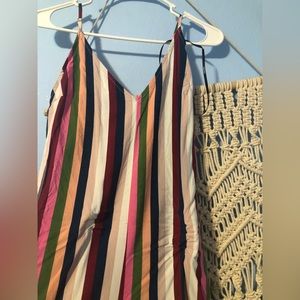 Long stripped jumpsuit